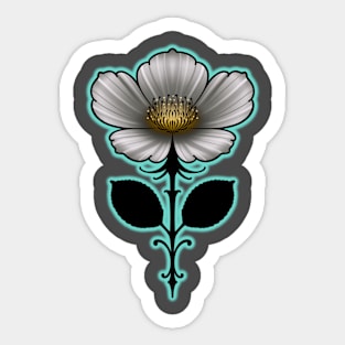 Blue Flower Sticker